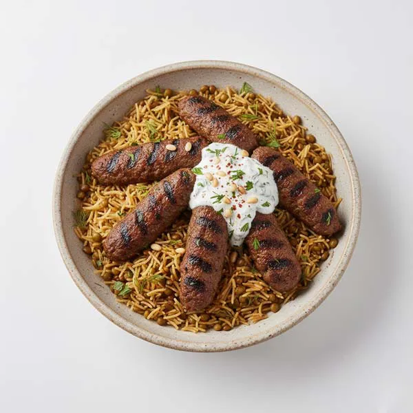 Persian Inspired Kofta with Buttered Lentil Vermicelli